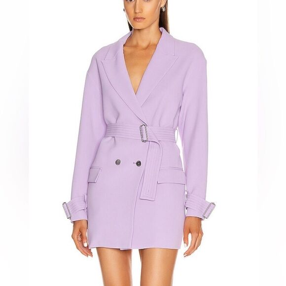 NEW Dion Lee Cady Cocoon Coat Dress Violet Size 6 ASO Dynasty - Picture 1 of 15